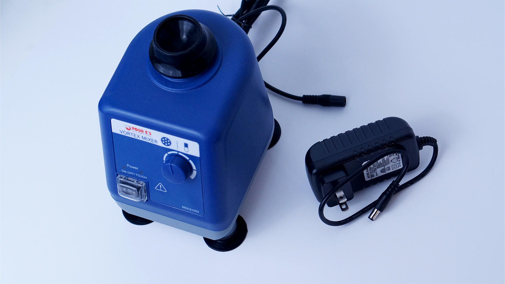 Four E's Scientific Mini Vortex Mixer: 5600rpm 6mm Orbital Diameter Lab Mini-Vortex Shaker 3 Seconds Quickly to Mix